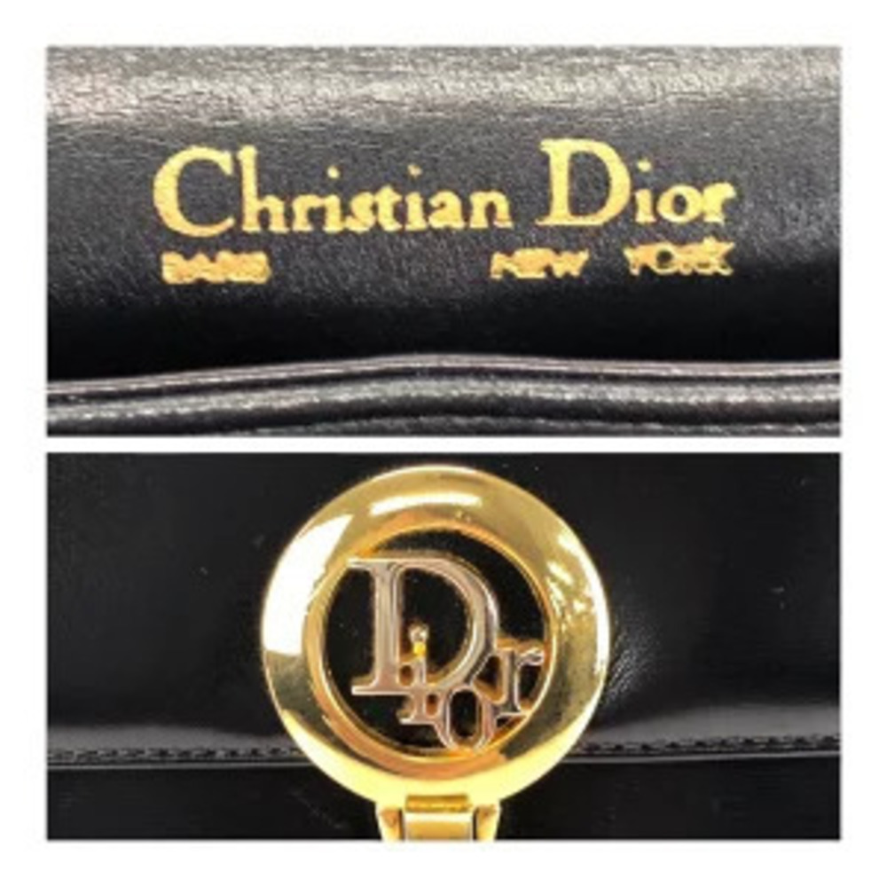Christian Dior Black Leather Shoulder Bag Pouch - Picture 4 of 9